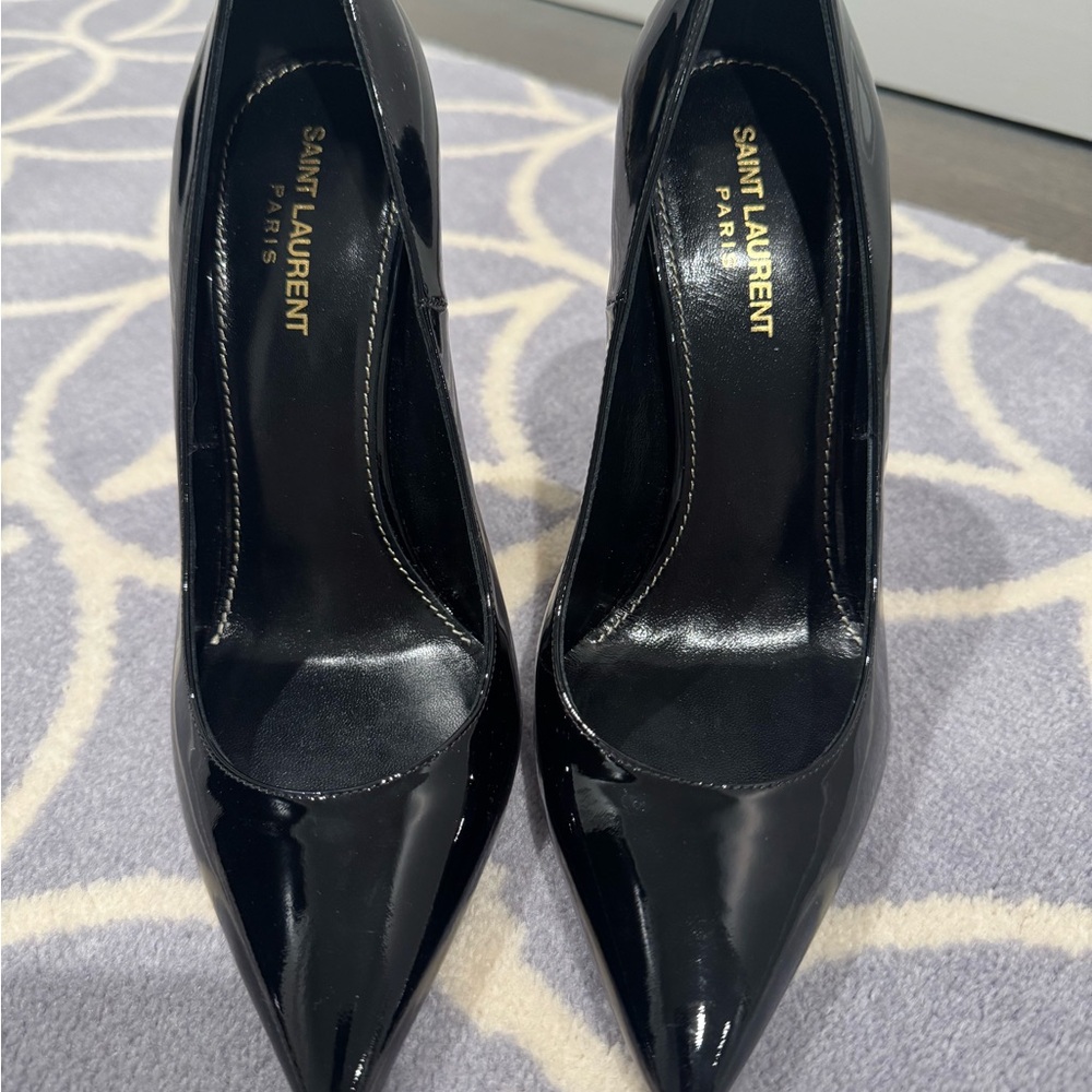 Saint Laurent Black Patent Leather Heels